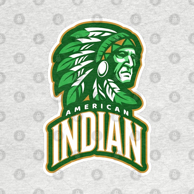 American Indian Green Logo by Steady Eyes